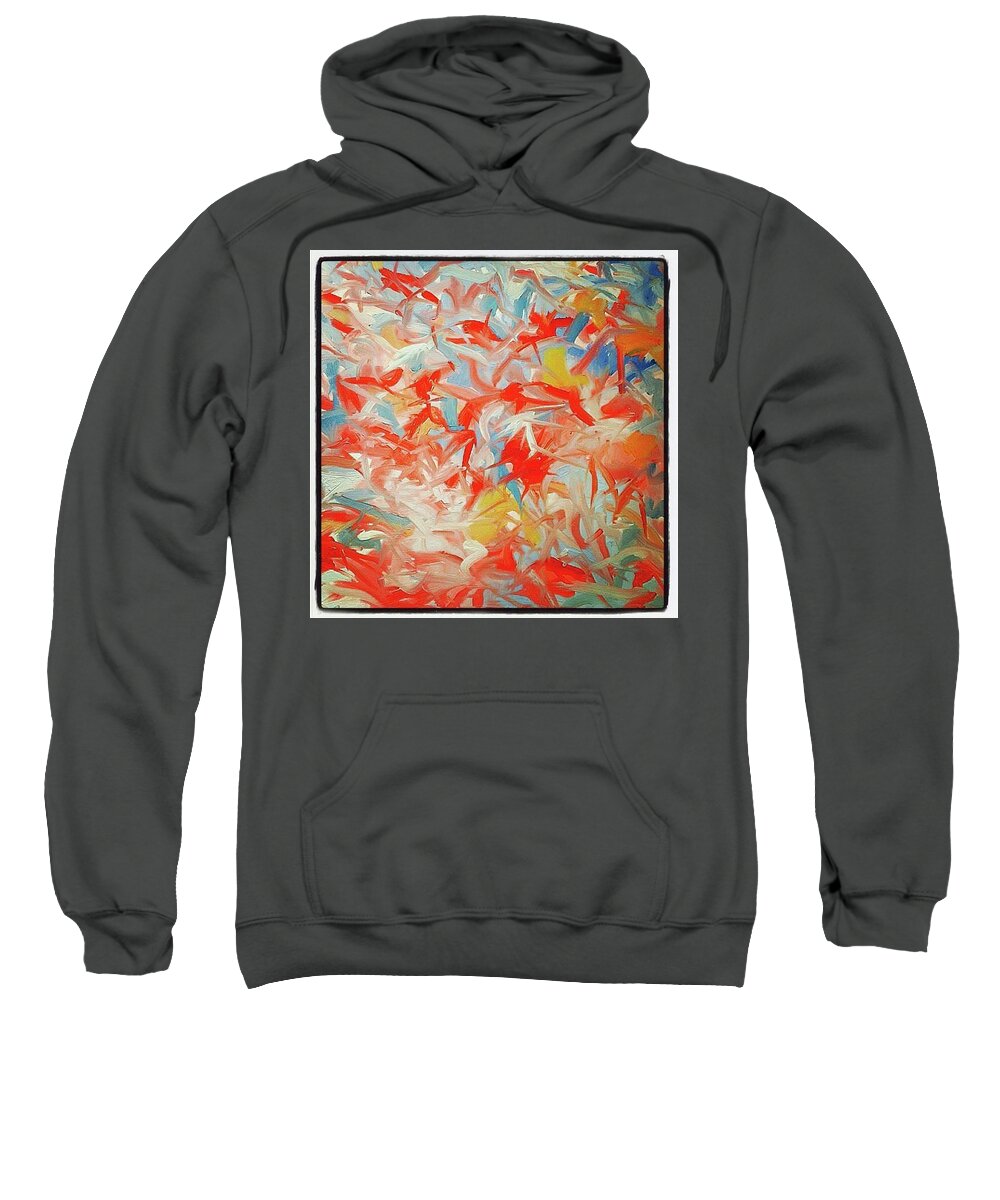 Abstract Sweatshirt featuring the painting Flying by Steven Miller