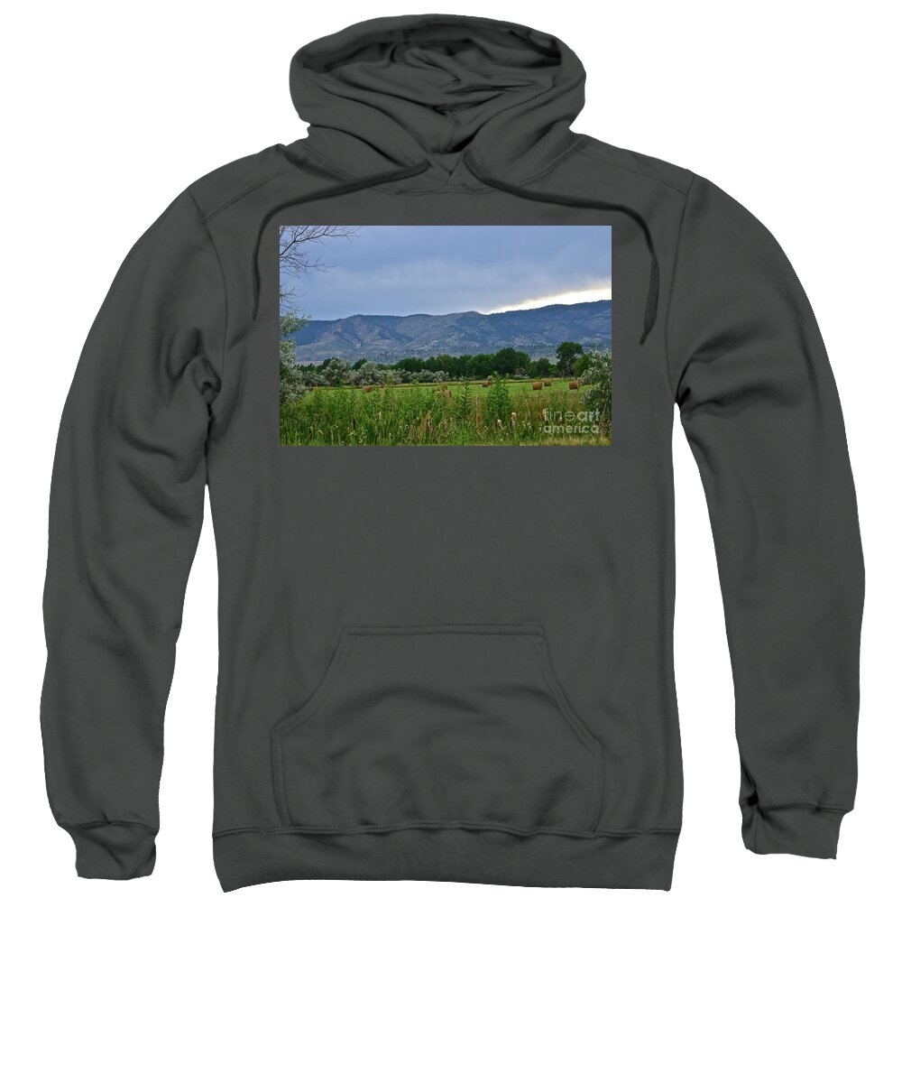 Foothills Sweatshirt featuring the photograph Foothills of Fort Collins by Cindy Schneider