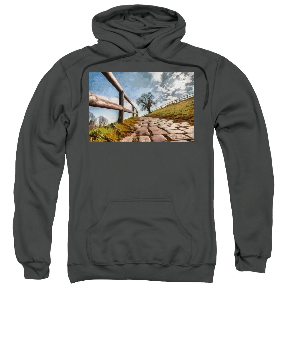 Landscape Sweatshirt featuring the photograph Footpath by Sergey Simanovsky