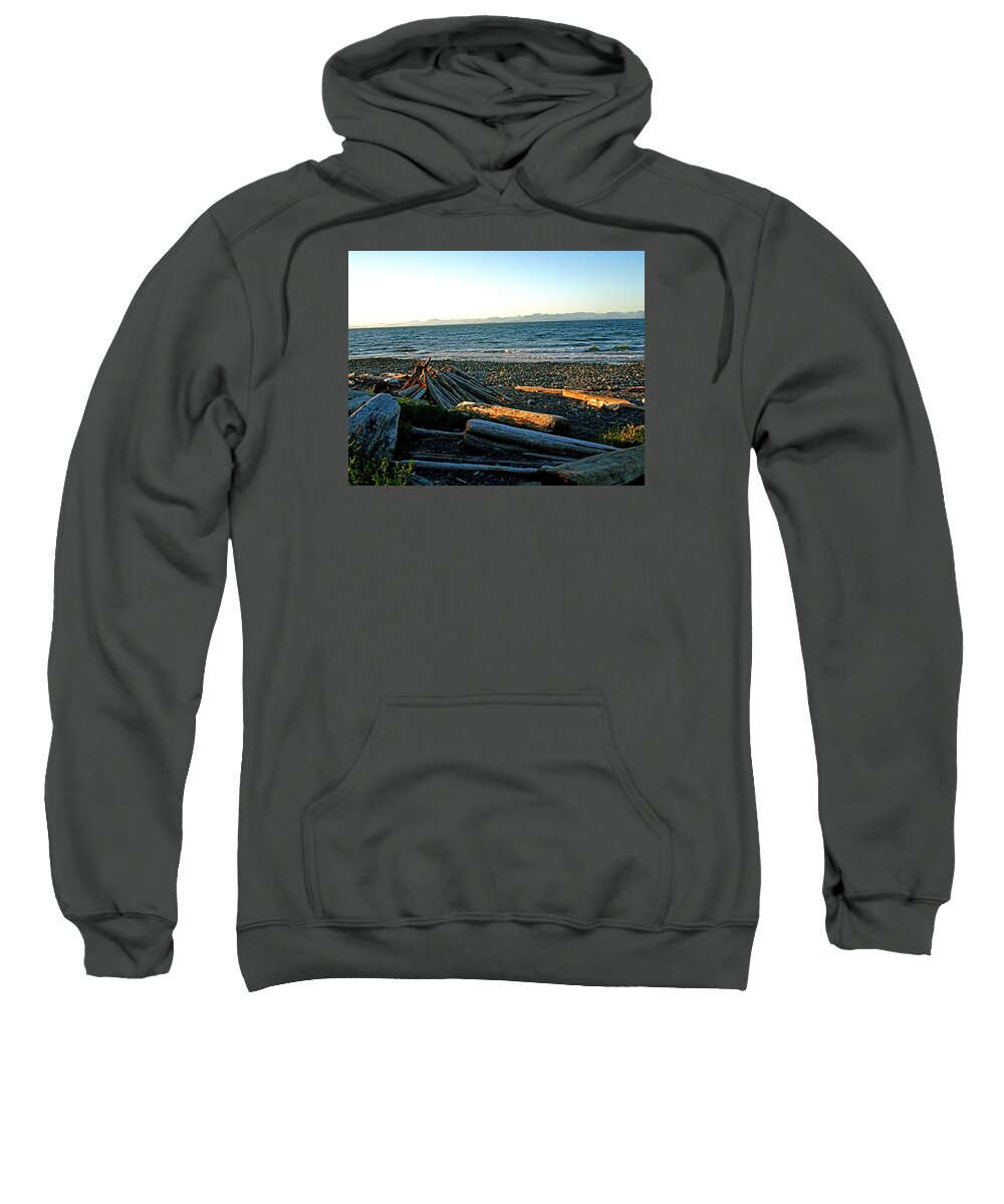 Vancouver Island Sweatshirt featuring the photograph Fort Driftwood - Vancouver Island - BC by Joseph Coulombe