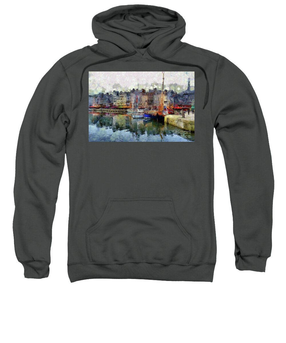 Boats Sweatshirt featuring the photograph France Fishing Village by Claire Bull