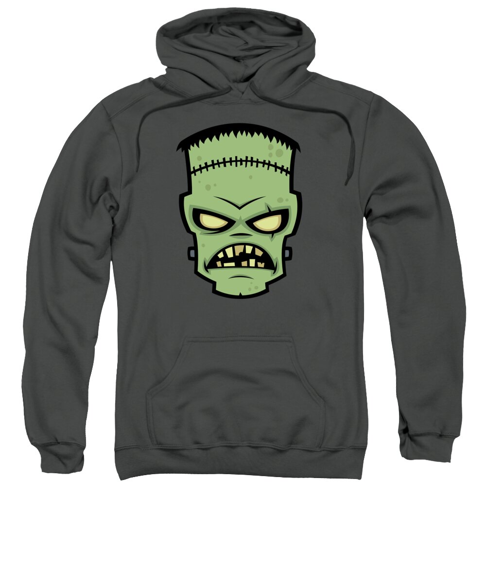 Frankenstein Sweatshirt featuring the digital art Frankenstein Monster by John Schwegel