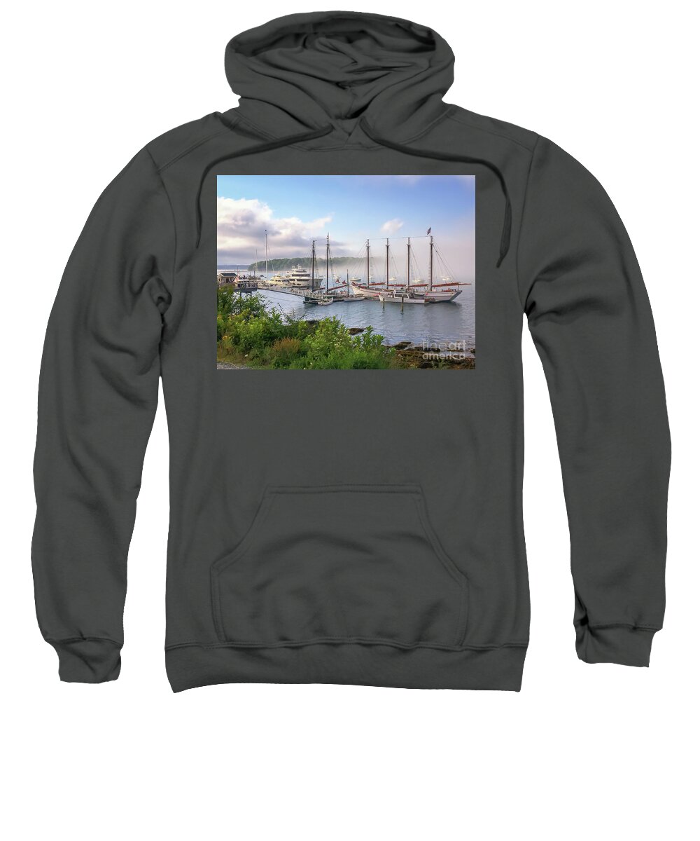 Elizabeth Dow Sweatshirt featuring the photograph Frenchman's Bay Bar Harbor by Elizabeth Dow