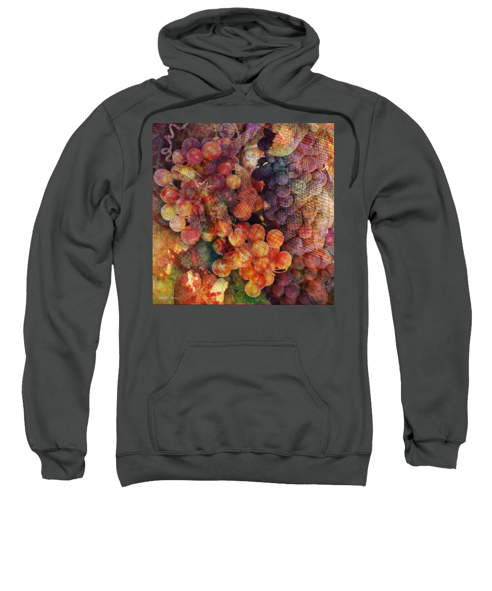 Grapes Sweatshirt featuring the digital art Fruit of the Vine by Barbara Berney
