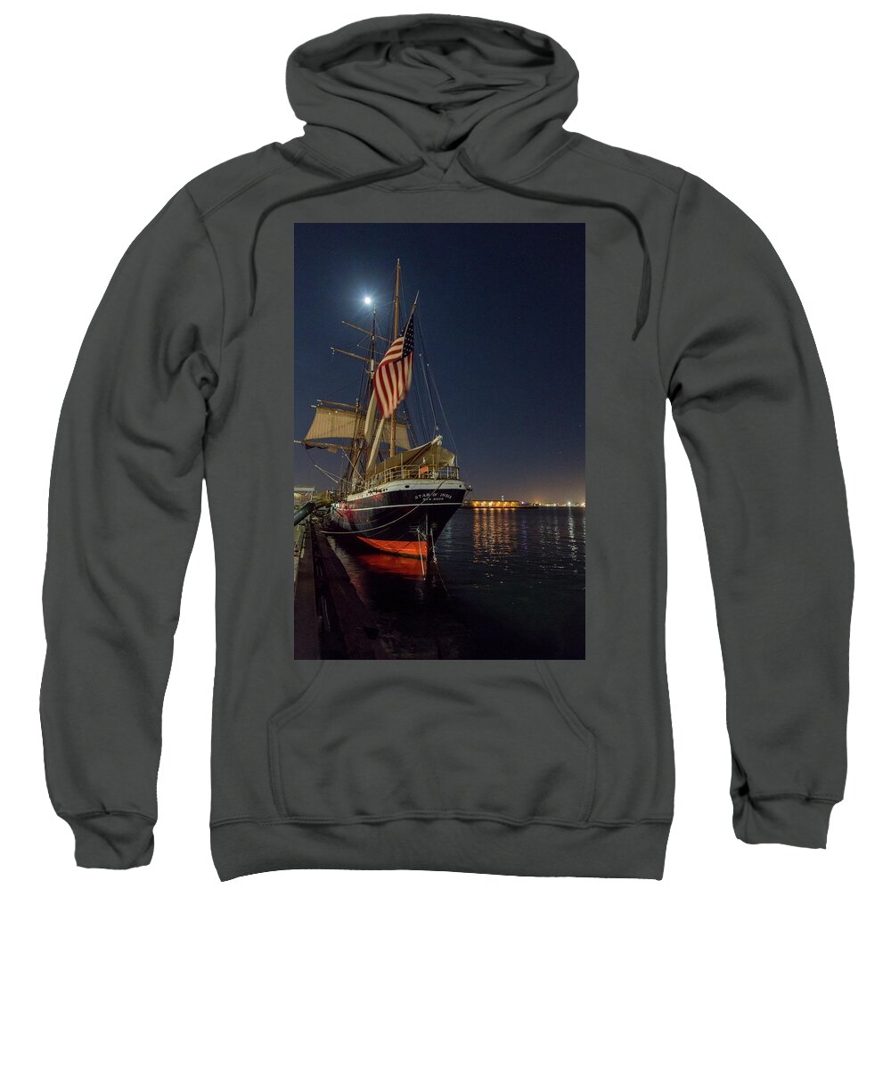 Photosbymch Sweatshirt featuring the photograph Full Moon over the Star of India by M C Hood