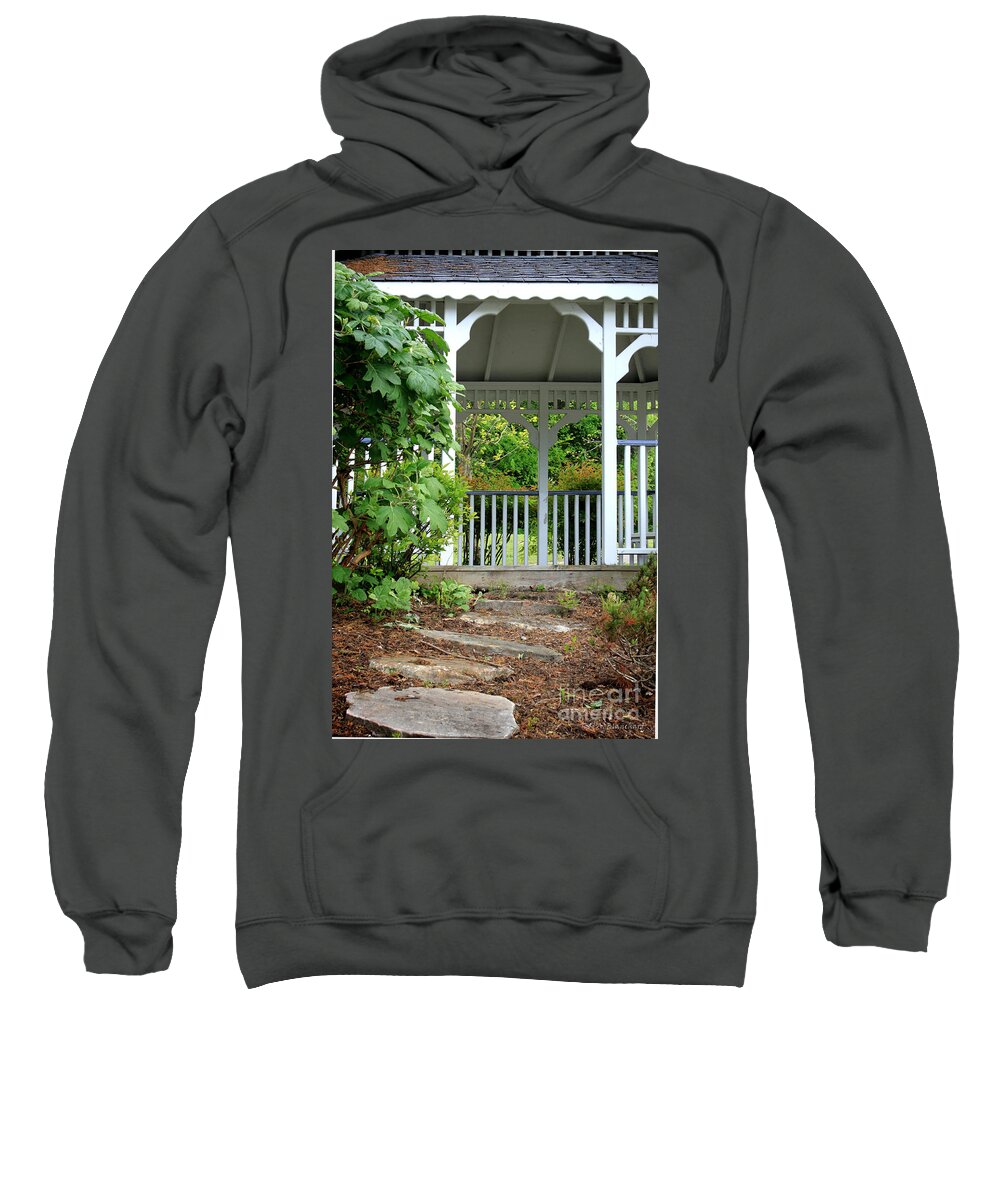 Landscape Sweatshirt featuring the photograph Garden Path and Gazebo by Todd Blanchard