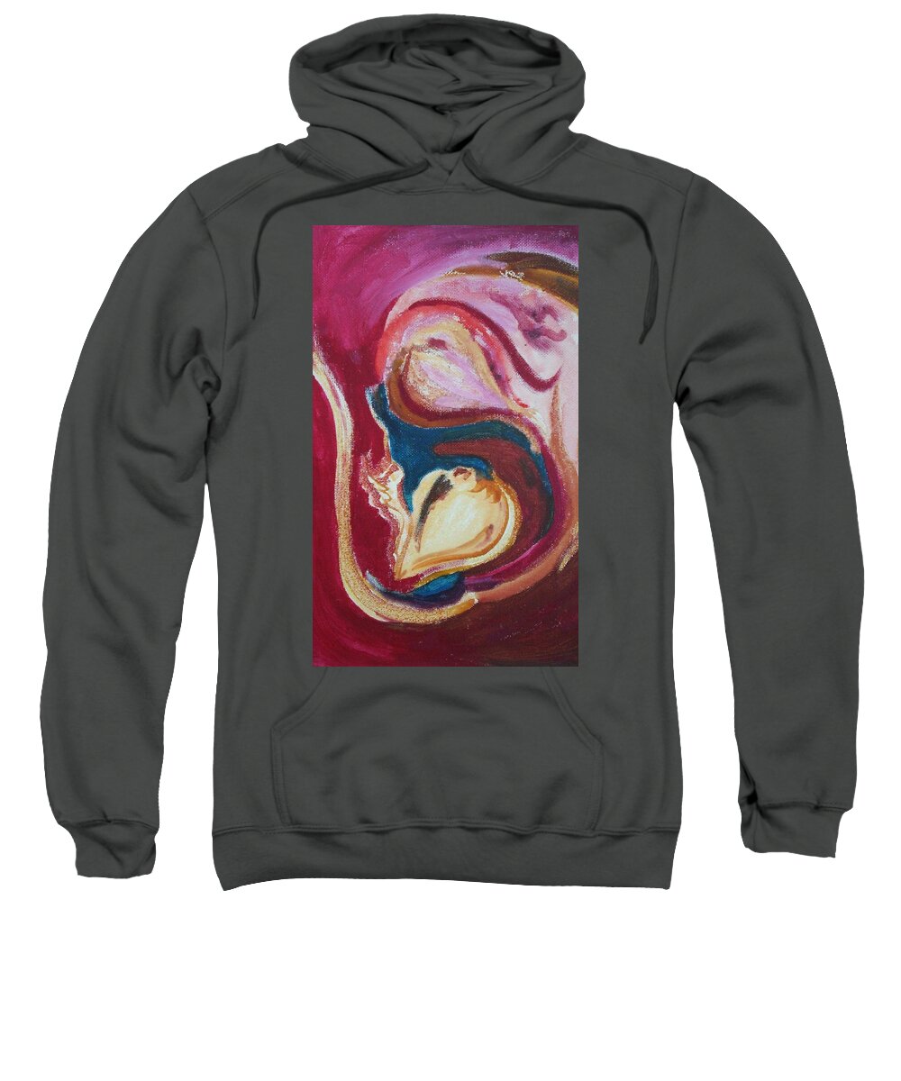 Oil Painting Sweatshirt featuring the painting Garlic by Suzanne Udell Levinger