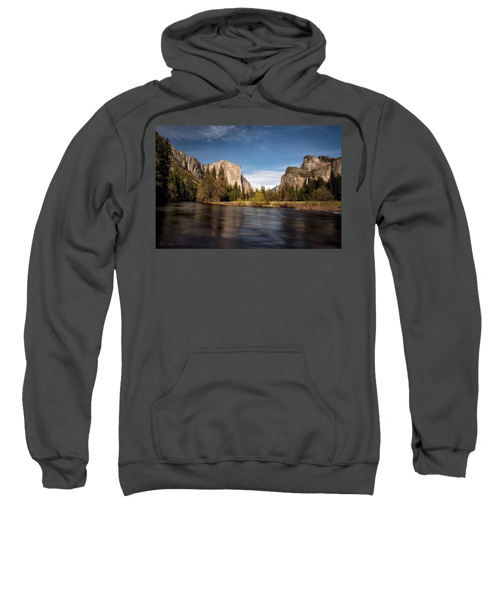 The Gates Of The Valley Sweatshirt featuring the photograph Gates of the Valley by C Renee Martin