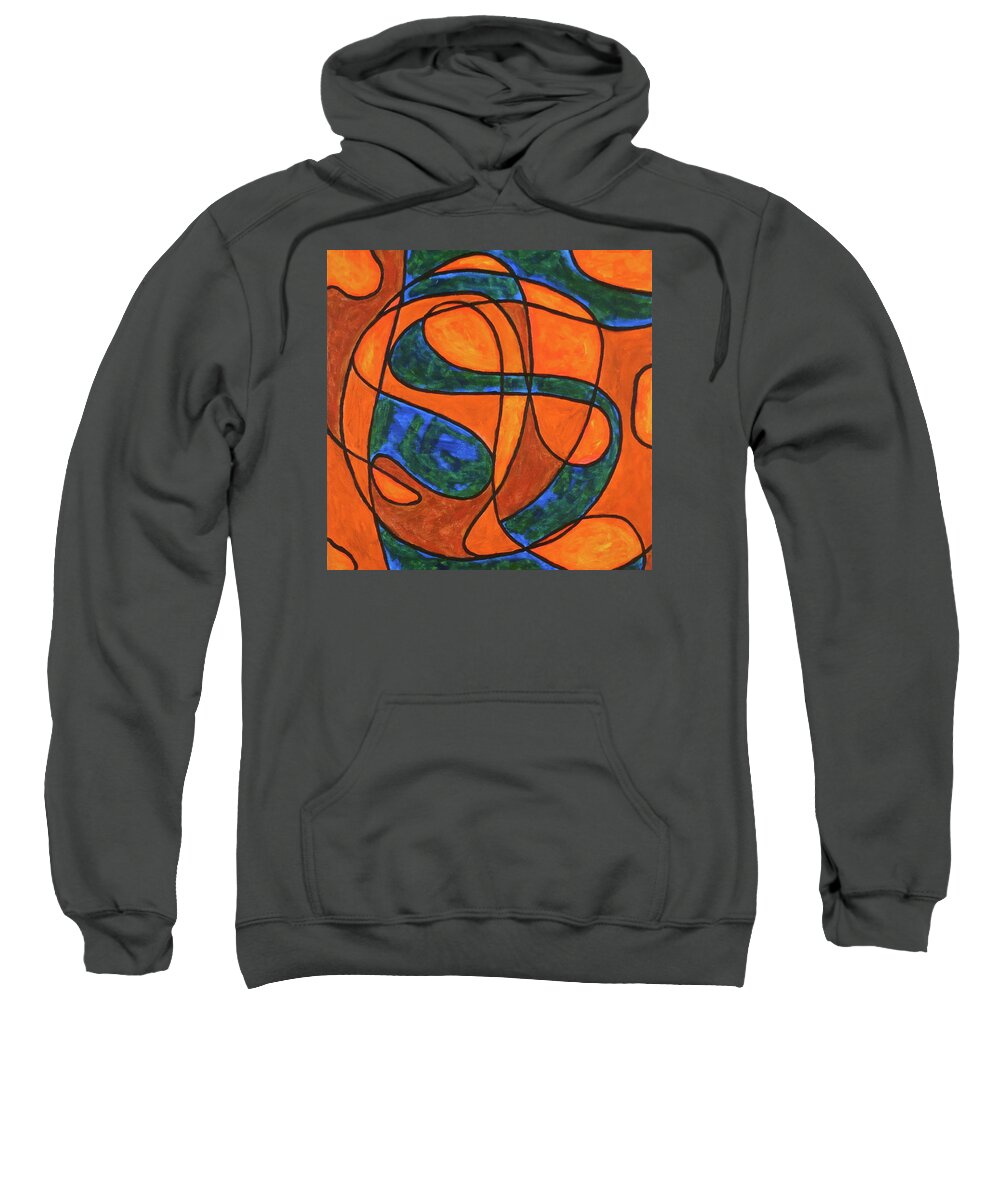 Abstract Art Sweatshirt featuring the painting Geometry 101 No. 1 by J Loren Reedy