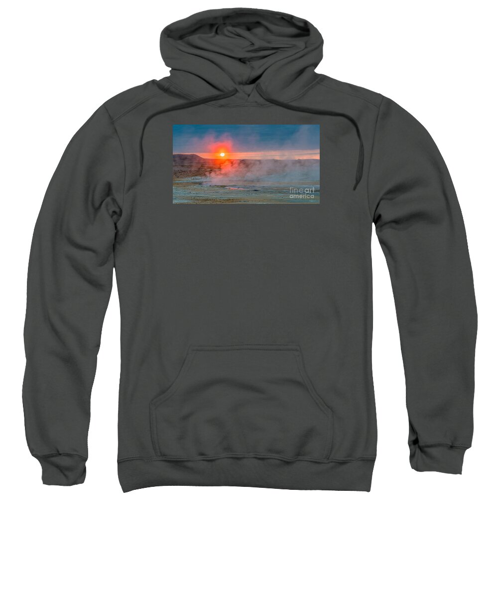 Iceland Sweatshirt featuring the photograph Geothermal sunrise by Izet Kapetanovic