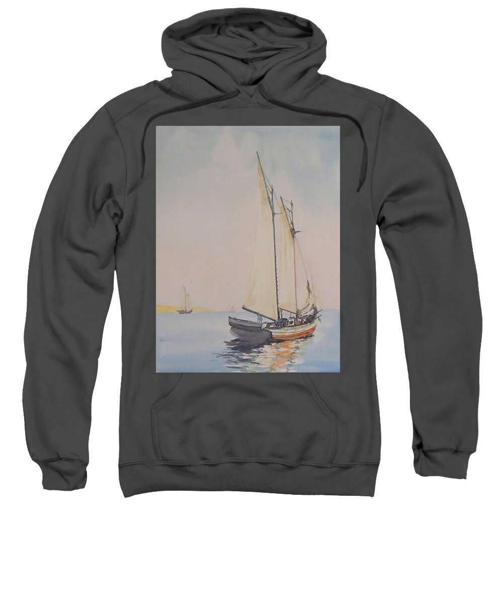 Sailing Sweatshirt featuring the painting Ghosting Up by Philip Fleischer