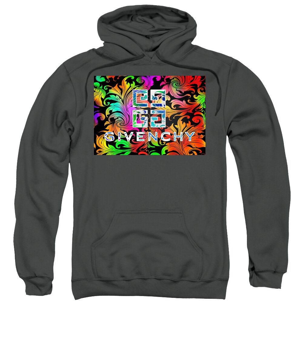 Givenchy Multi Color With Abstract Background Adult Pull-Over Hoodie by  Ricky Barnard - Pixels