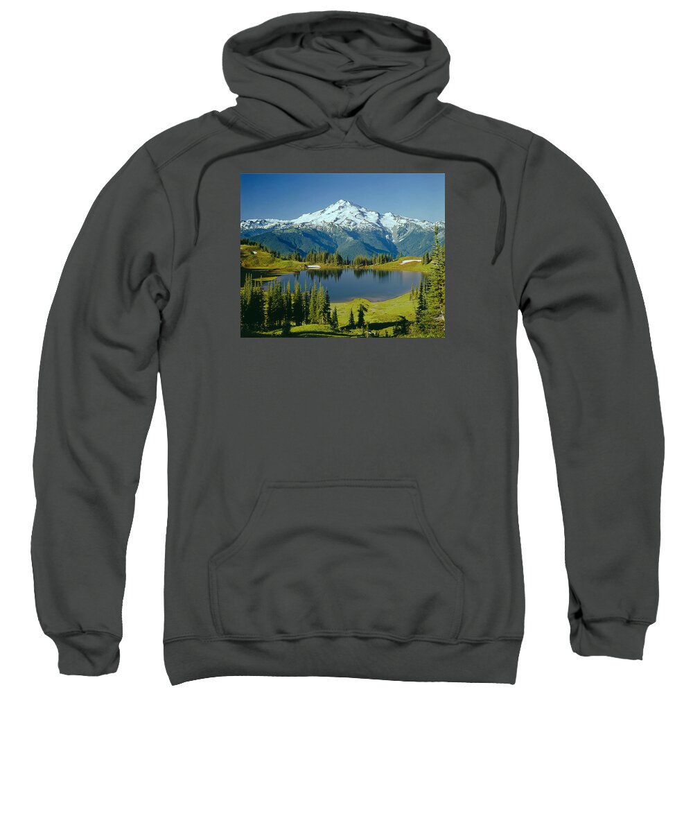 Glacier Peak Sweatshirt featuring the photograph 1M4422-Glacier Peak, WA by Ed Cooper Photography