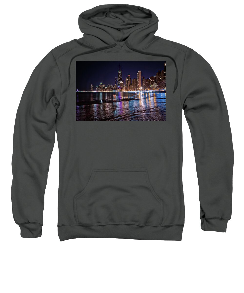 Chicago Sweatshirt featuring the photograph Glassy Ice by Raf Winterpacht