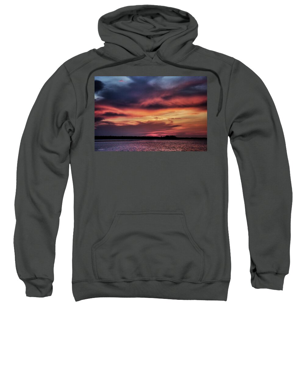 Sunset Print Sweatshirt featuring the photograph God's Paintbrush by Phil Mancuso