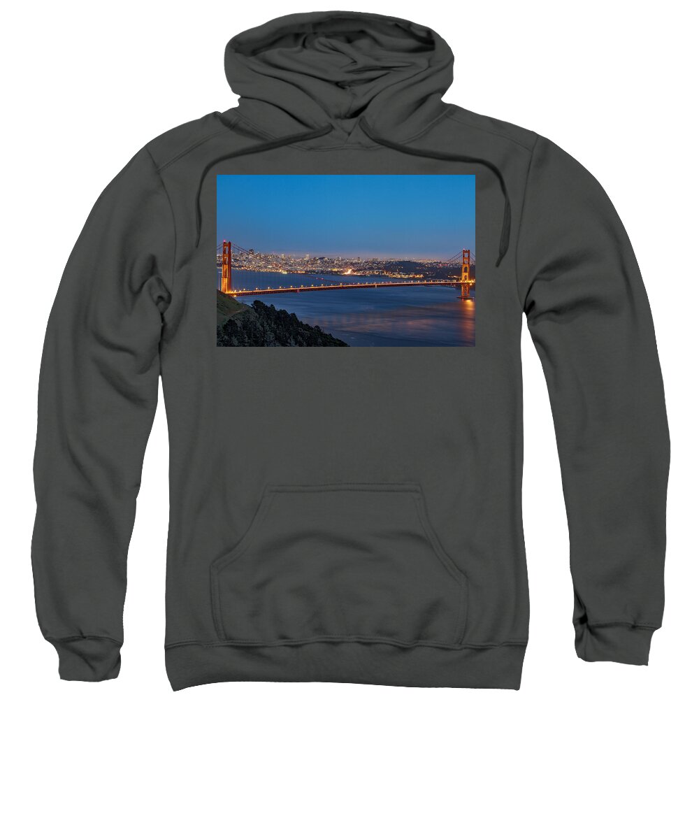 Bridge Sweatshirt featuring the photograph Golden Gate Early Evening by Bruce Bottomley