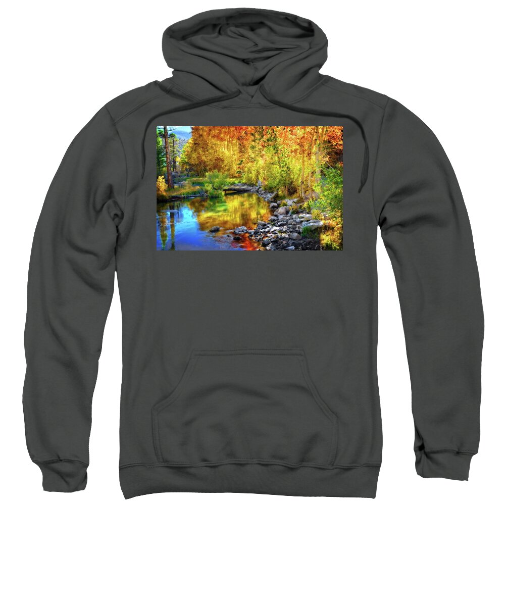 Mammoth Lakes Sweatshirt featuring the photograph Golden Glow by Lynn Bauer