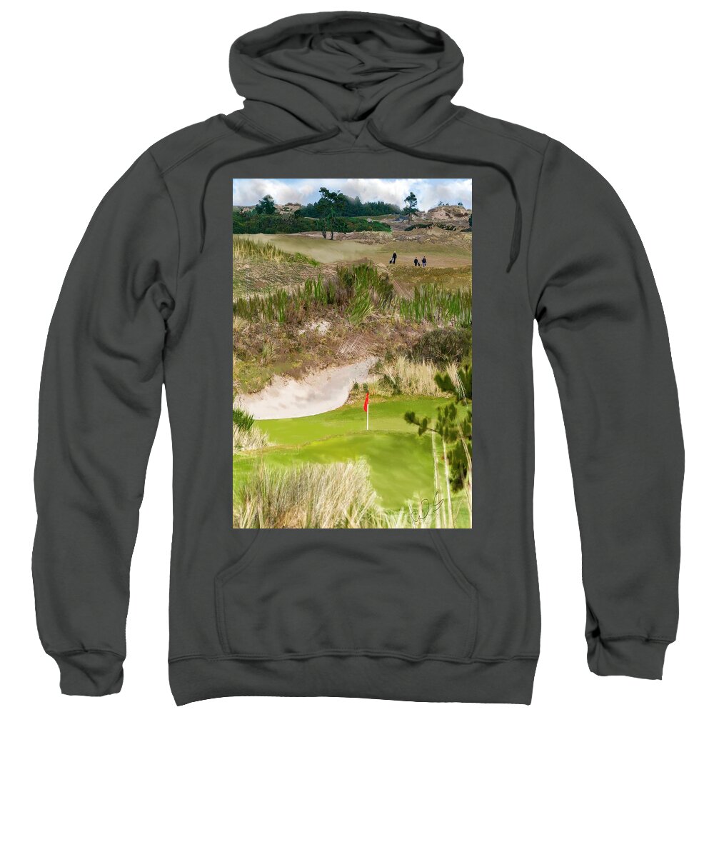 Golf Sweatshirt featuring the digital art Golf Challenge by Dale Stillman