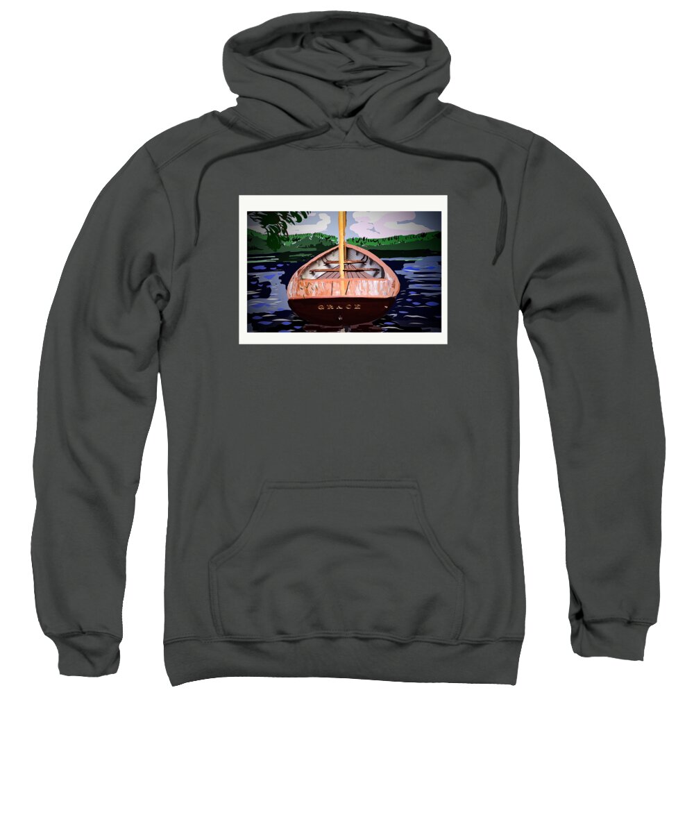  Sweatshirt featuring the painting Grace by Francois Lamothe
