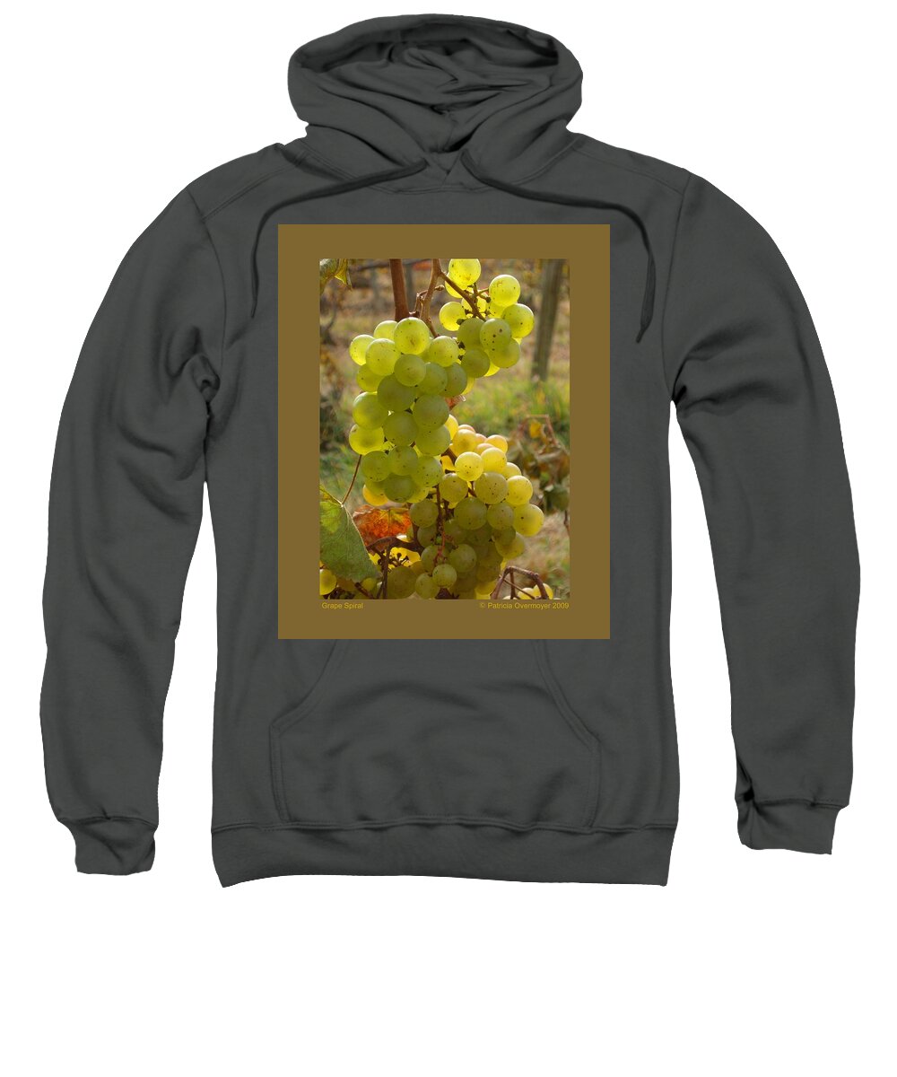 Grapes Sweatshirt featuring the photograph Grape Spiral by Patricia Overmoyer