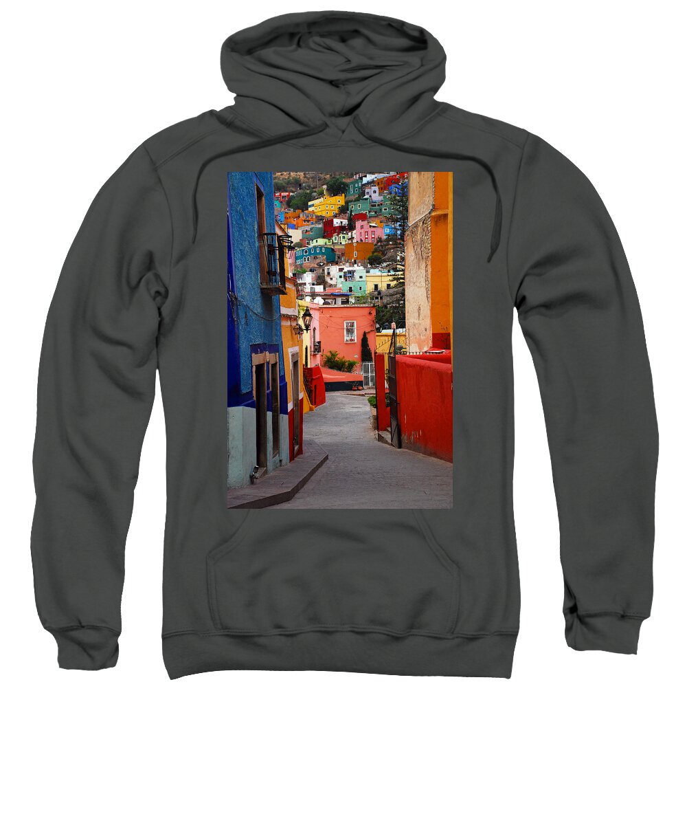 Skip Hunt Sweatshirt featuring the photograph Guanajuato Lane by Skip Hunt
