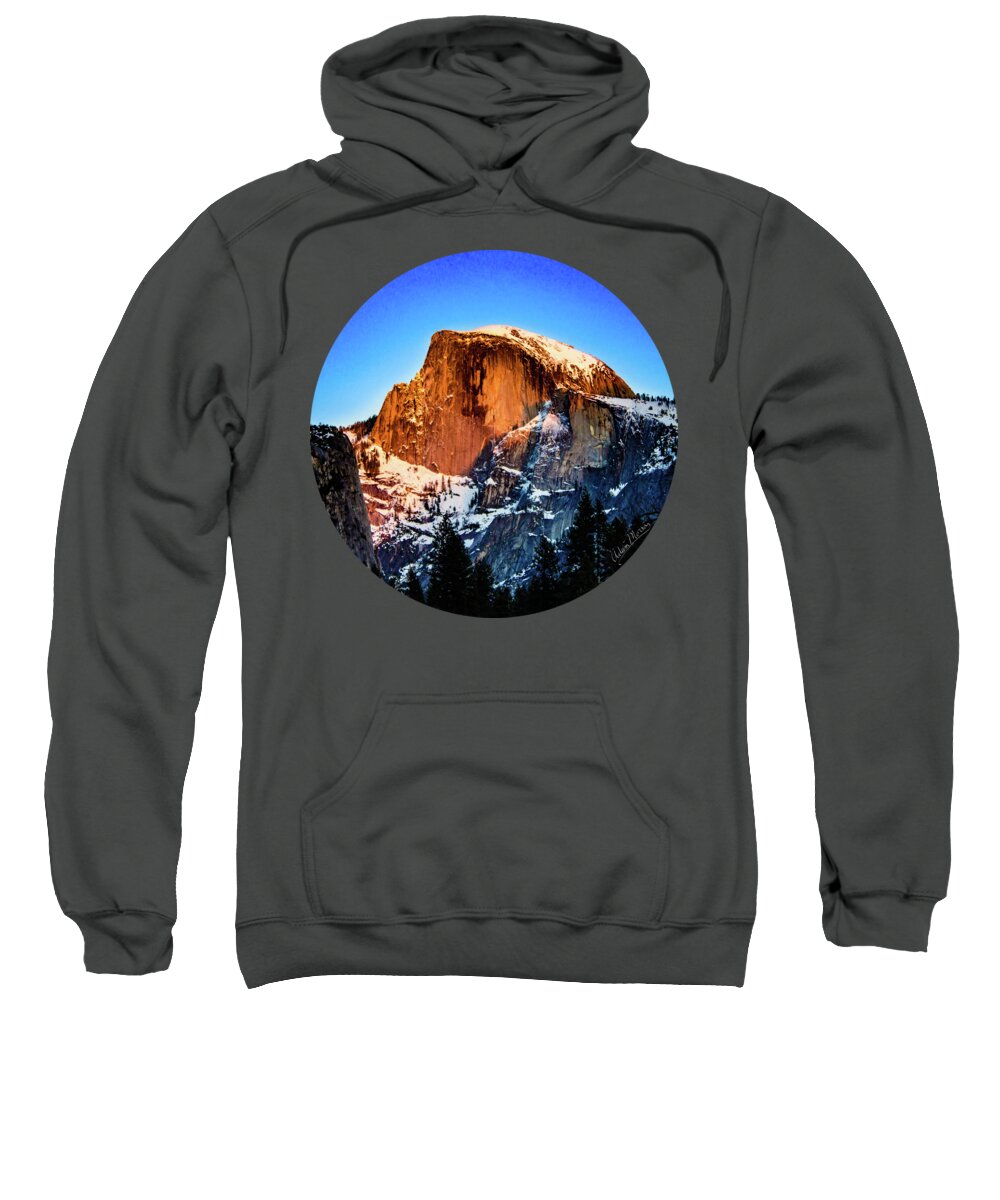 Landscape Sweatshirt featuring the photograph Half Dome Aglow by Adam Morsa