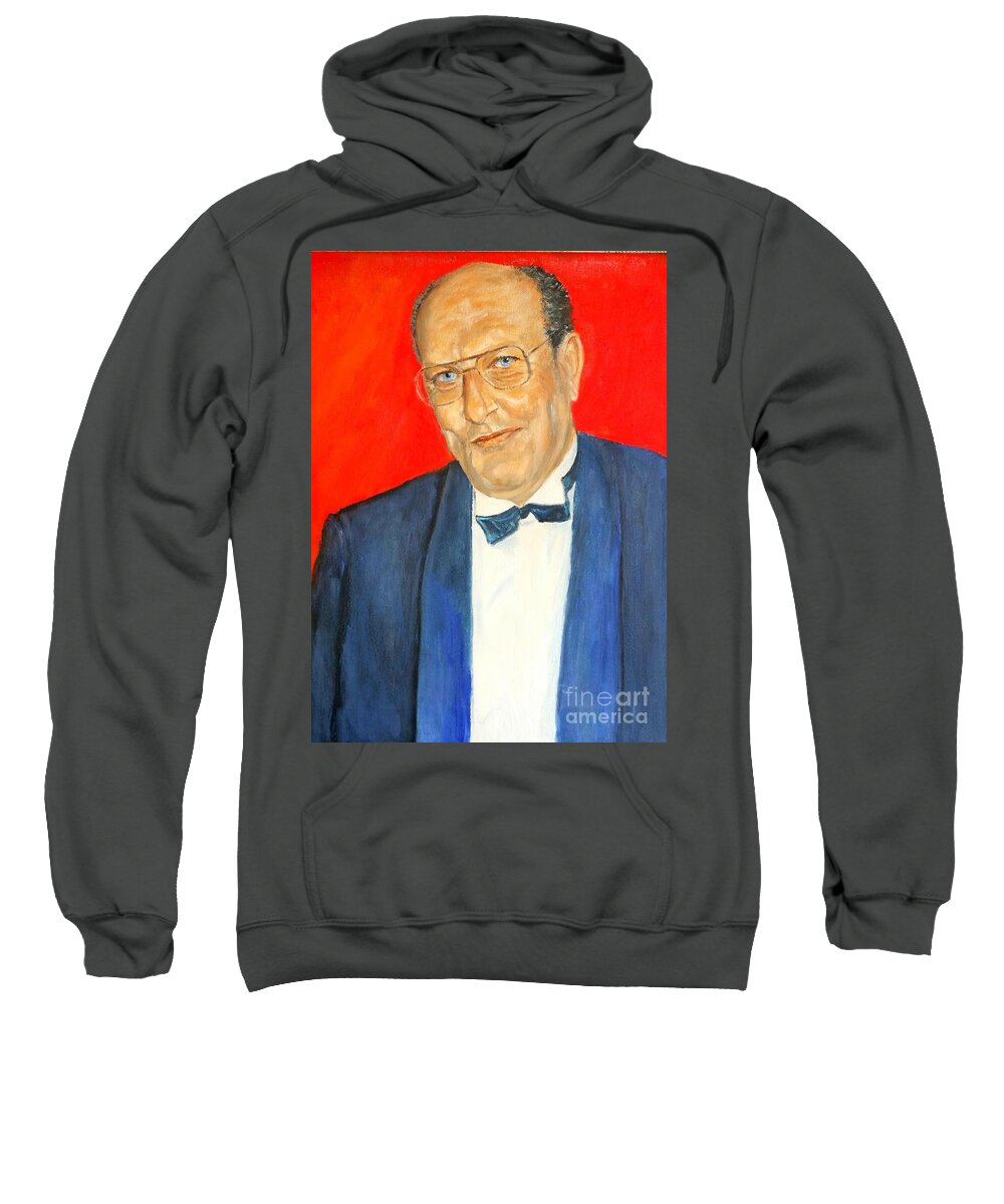 Portrait Sweatshirt featuring the painting Hanns by Dagmar Helbig