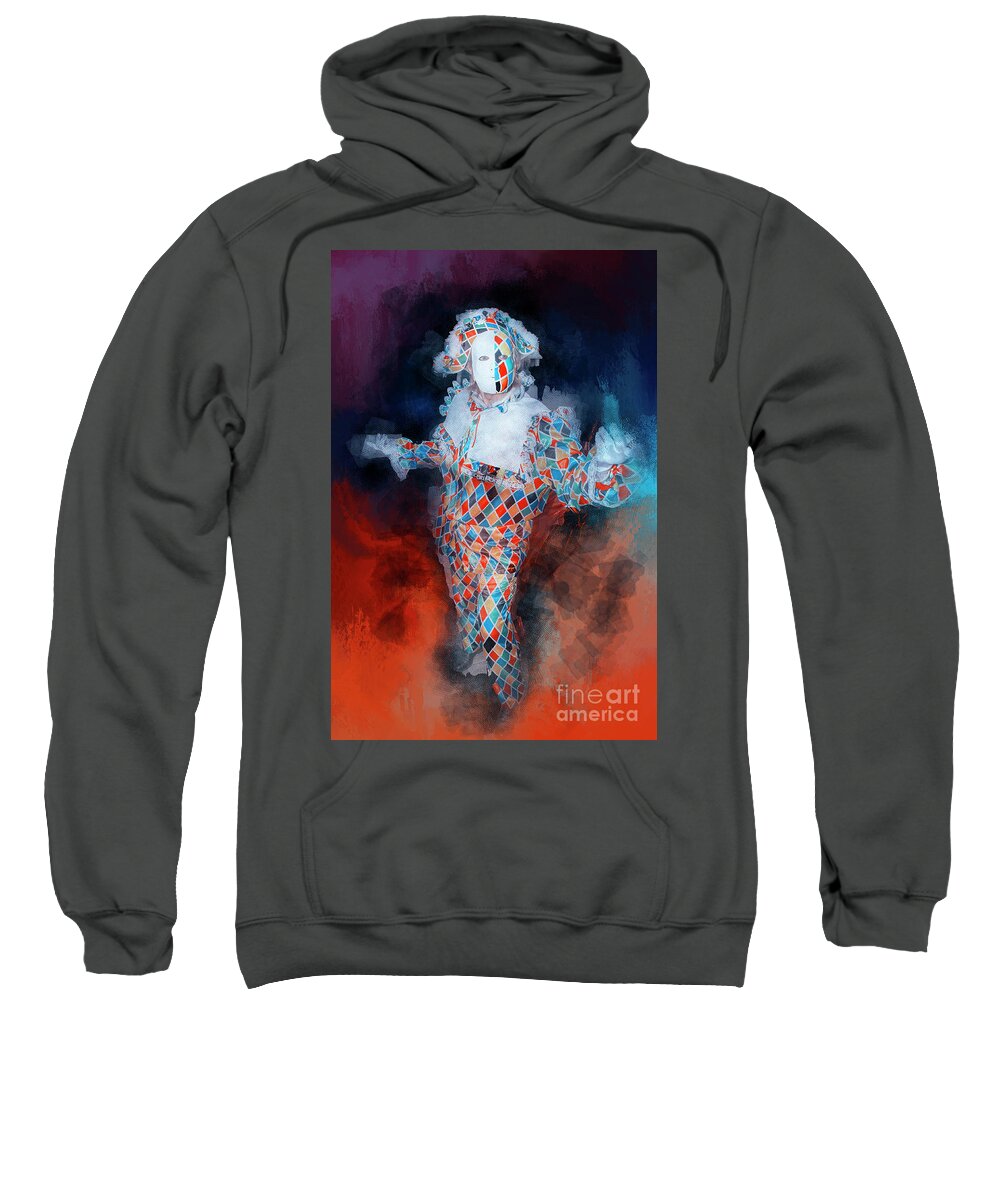 Italy Sweatshirt featuring the digital art Harlequin by Jack Torcello