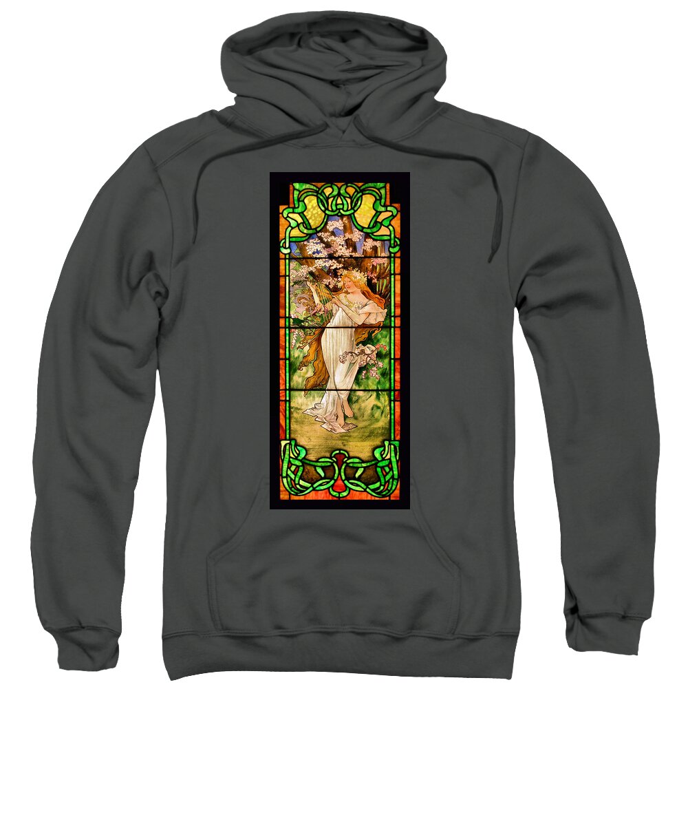 Stained Glass Sweatshirt featuring the photograph Harpist by Kristin Elmquist