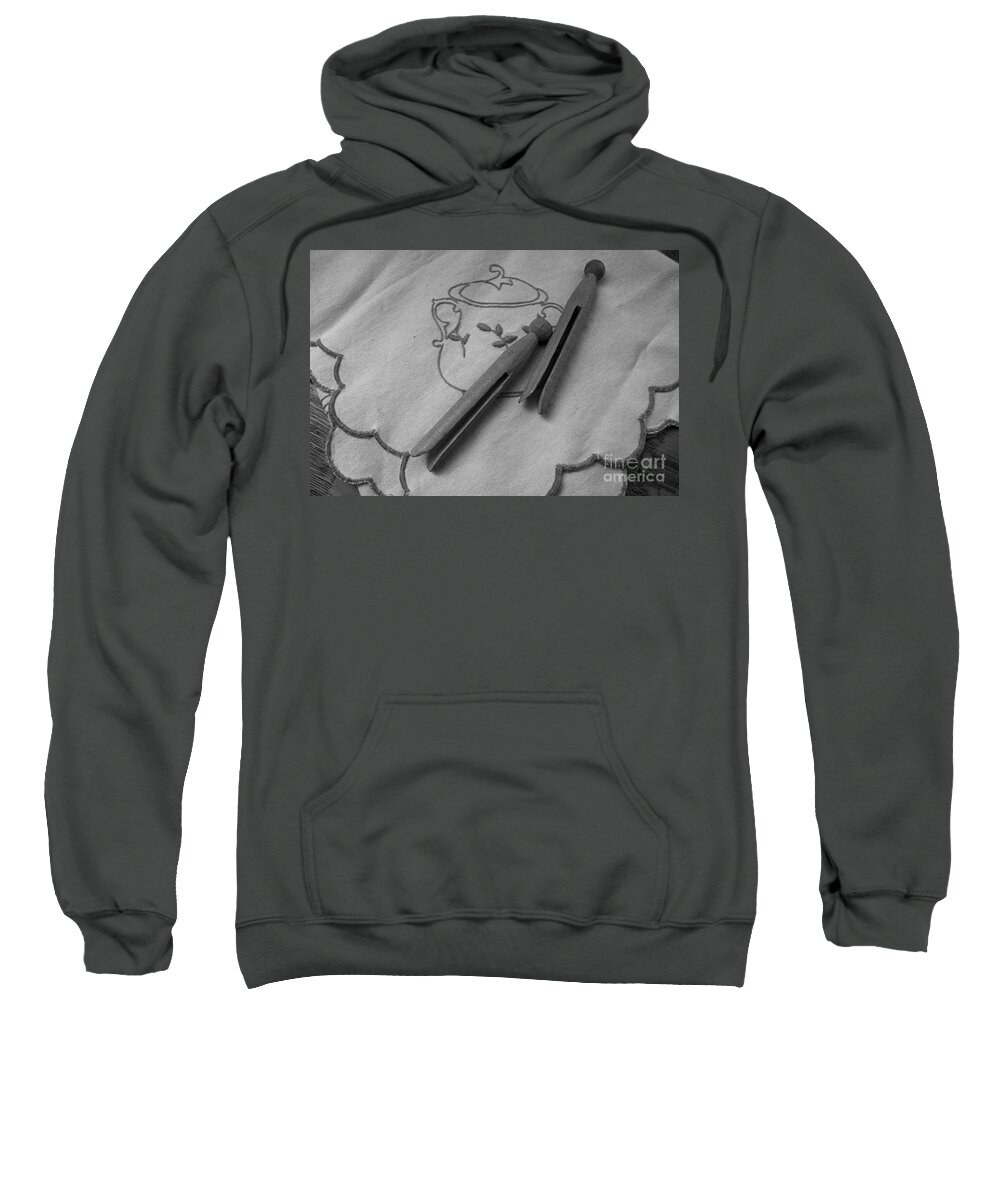 Clothes Pins Sweatshirt featuring the photograph He Snored by Ann E Robson