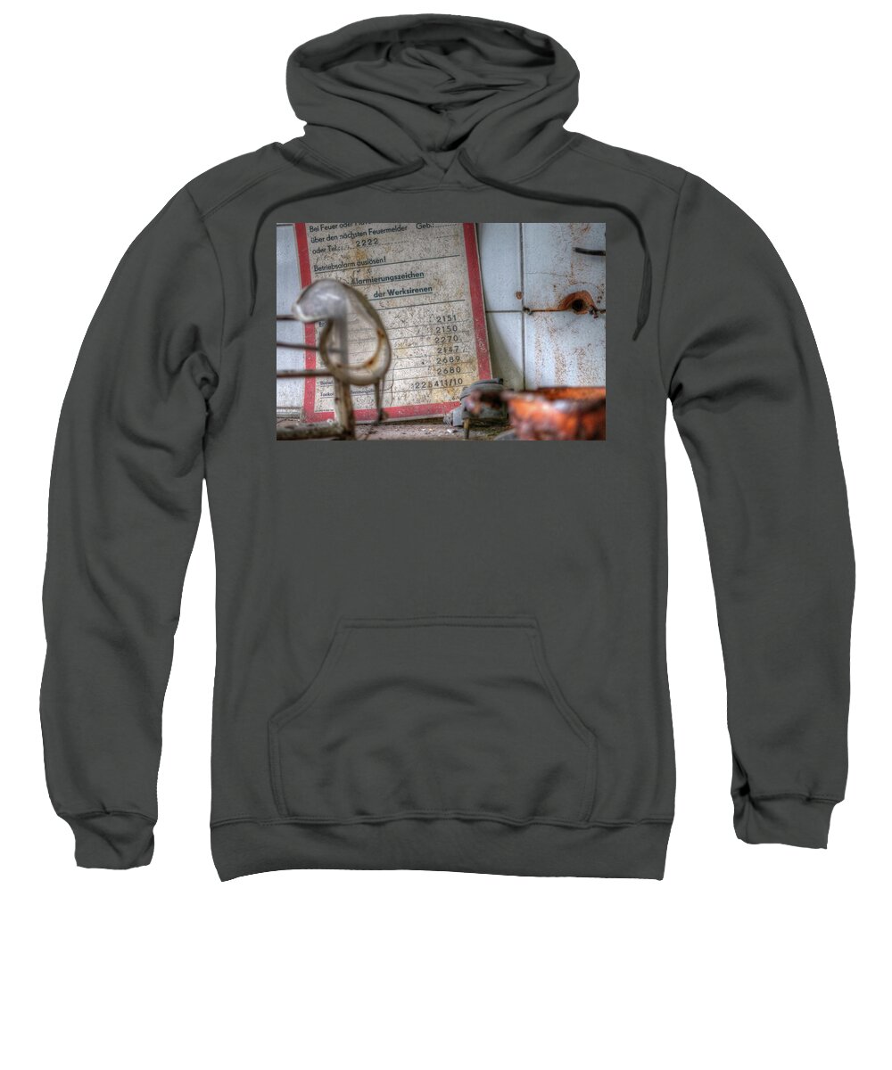 Industrial Sweatshirt featuring the digital art Heath and safty by Nathan Wright