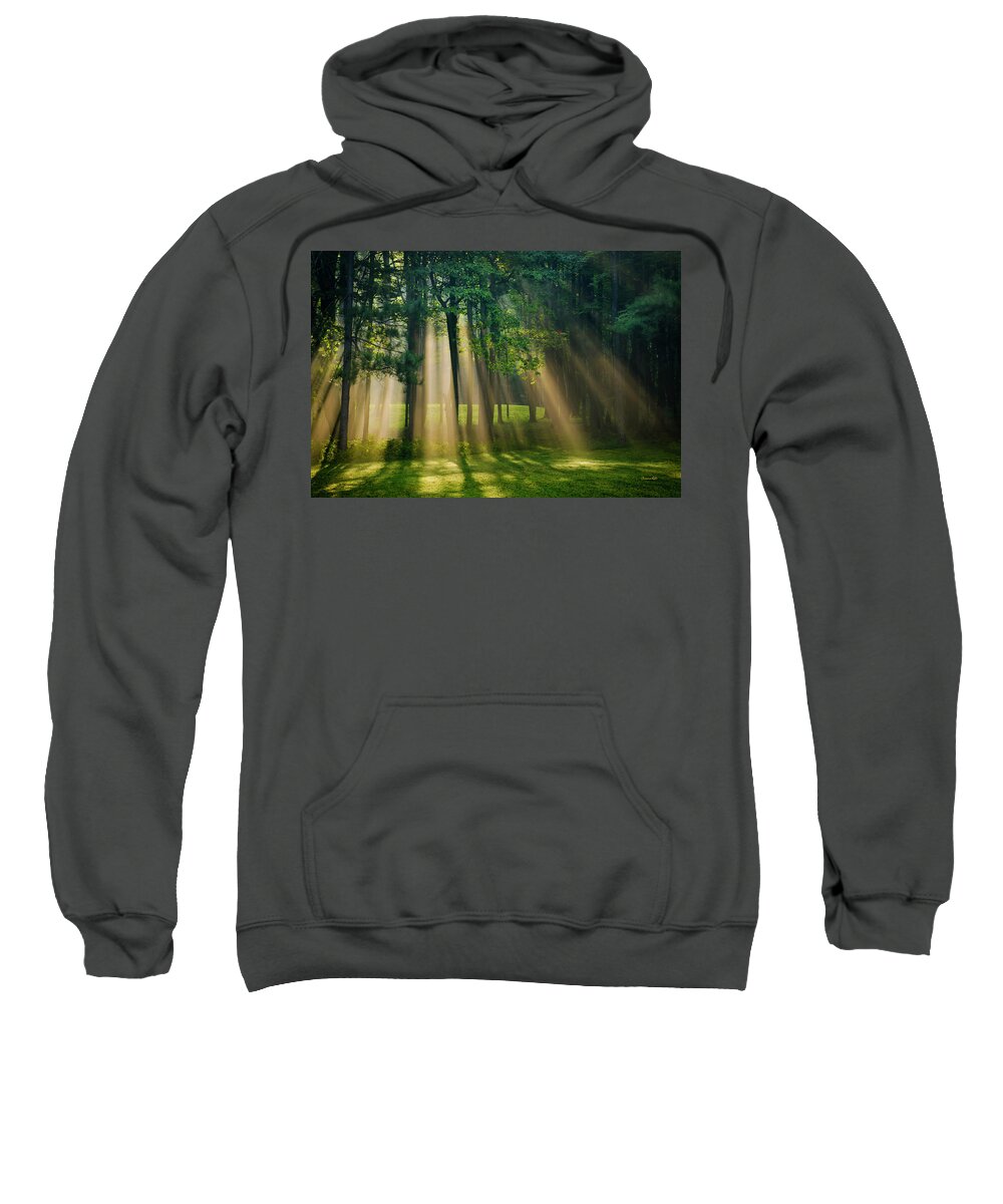 Sunrise Sweatshirt featuring the photograph Heavenly Light Sunrise by Christina Rollo