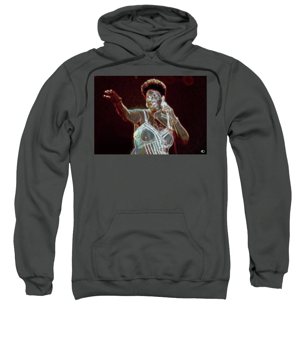 Queen Of Soul Sweatshirt featuring the digital art Her Majesty by Kenneth Armand Johnson