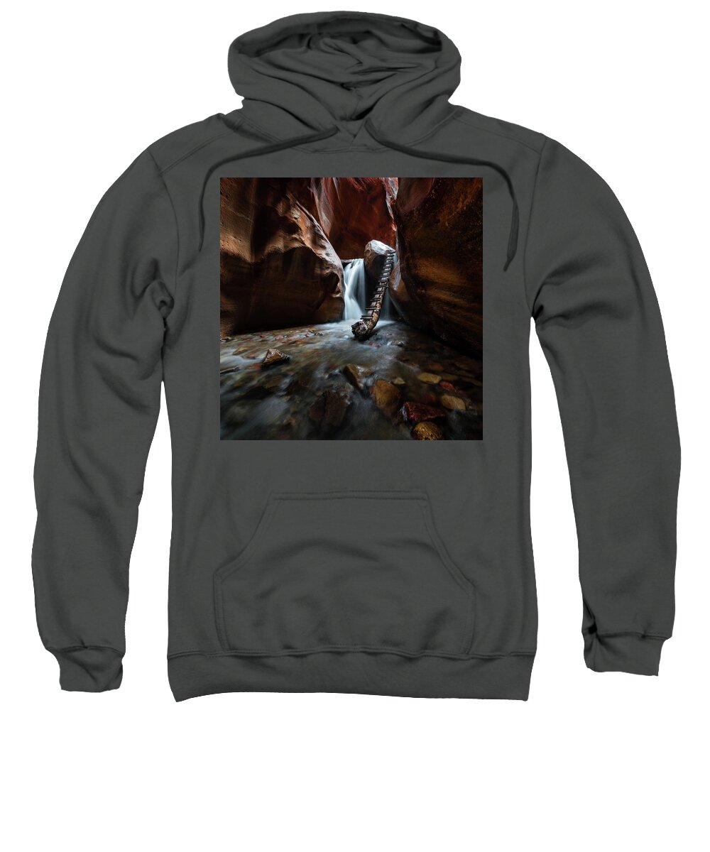 Zion Sweatshirt featuring the photograph Hidden Canyon 2 by Larry Marshall