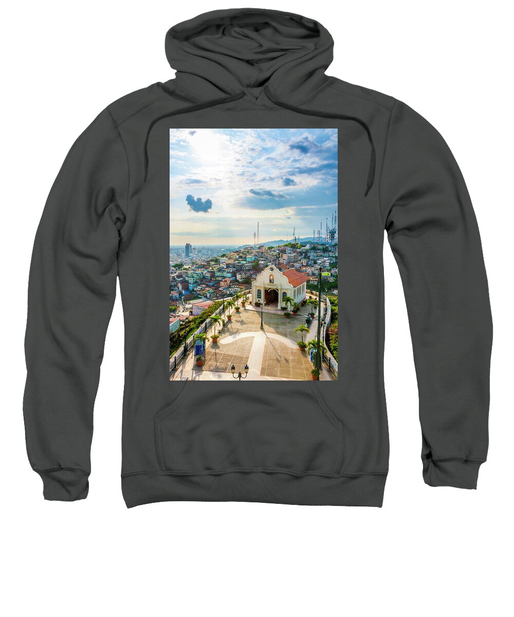Church Sweatshirt featuring the photograph Hilltop Church by Daniel Murphy
