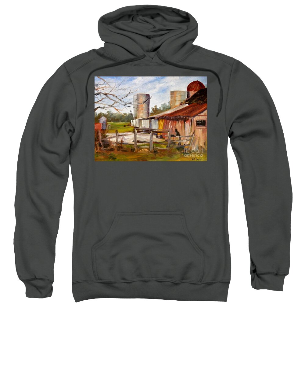 Farm Sweatshirt featuring the painting Hodge Podge by K M Pawelec