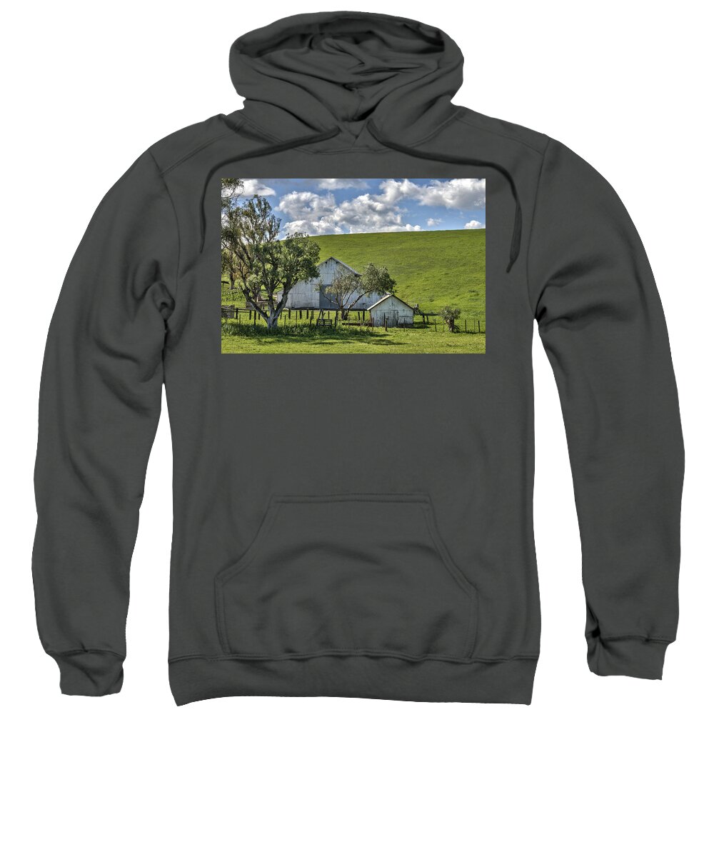 Holister Sweatshirt featuring the photograph Hollister Barn by Bruce Bottomley