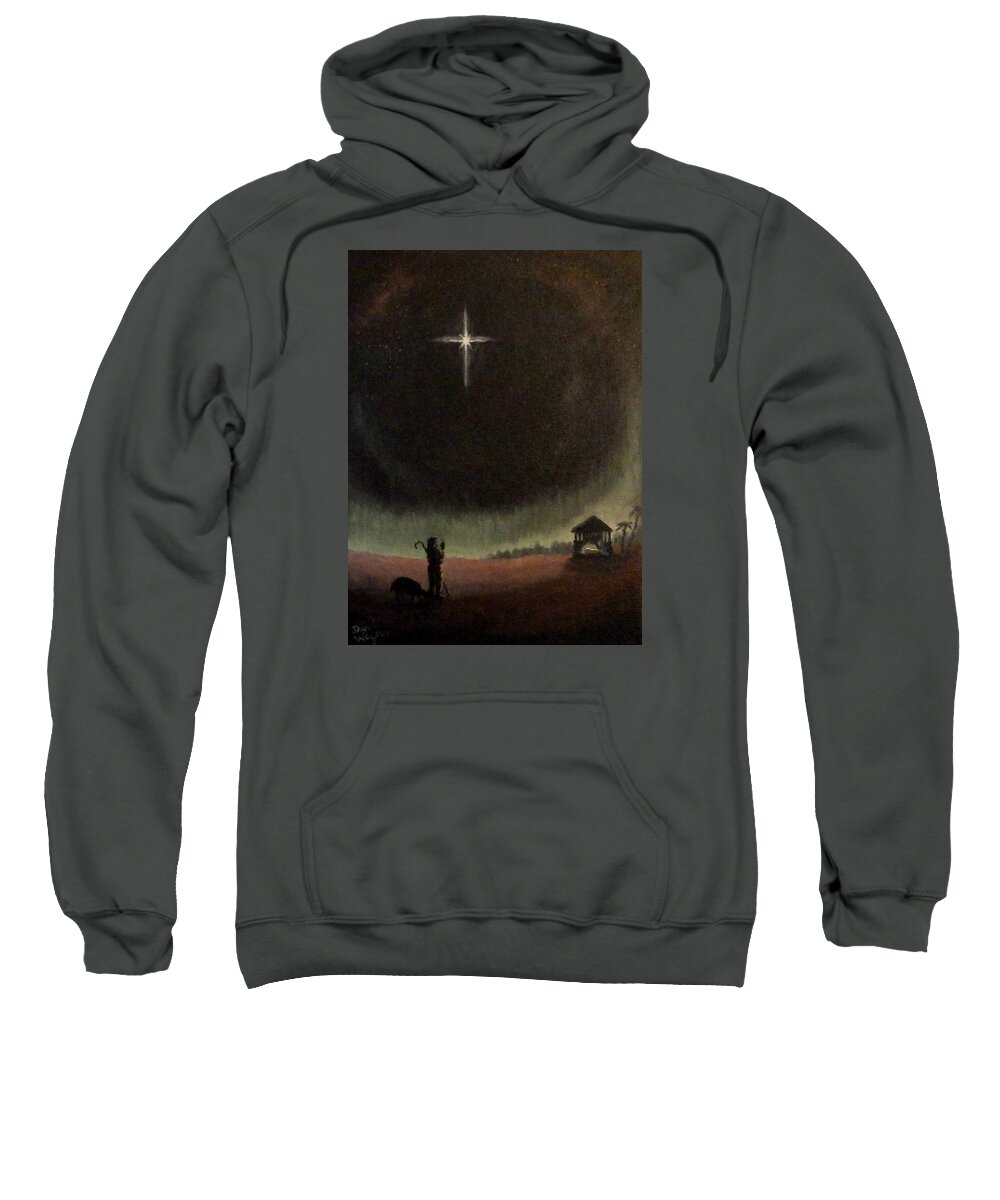 Holy Sweatshirt featuring the painting Holy Night by Dan Wagner