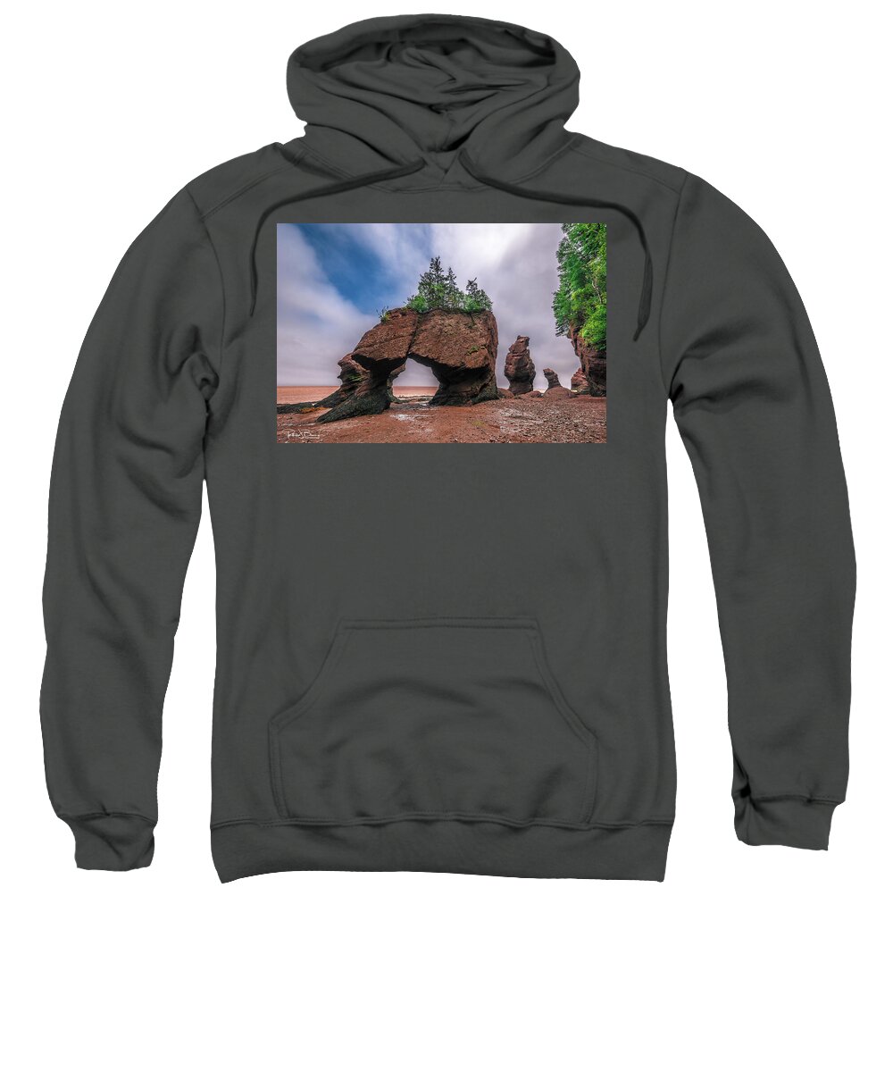 Hopewell Rocks Sweatshirt featuring the photograph Hopewell Rocks by Patrick Boening