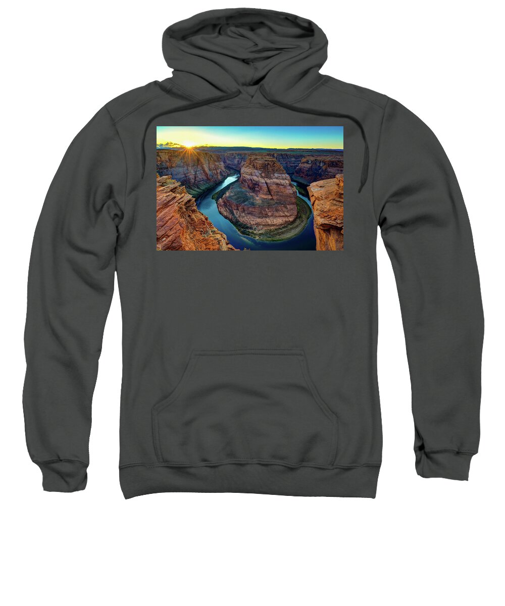 Arizona Sweatshirt featuring the photograph Horseshoe Bend Sunset by Raul Rodriguez