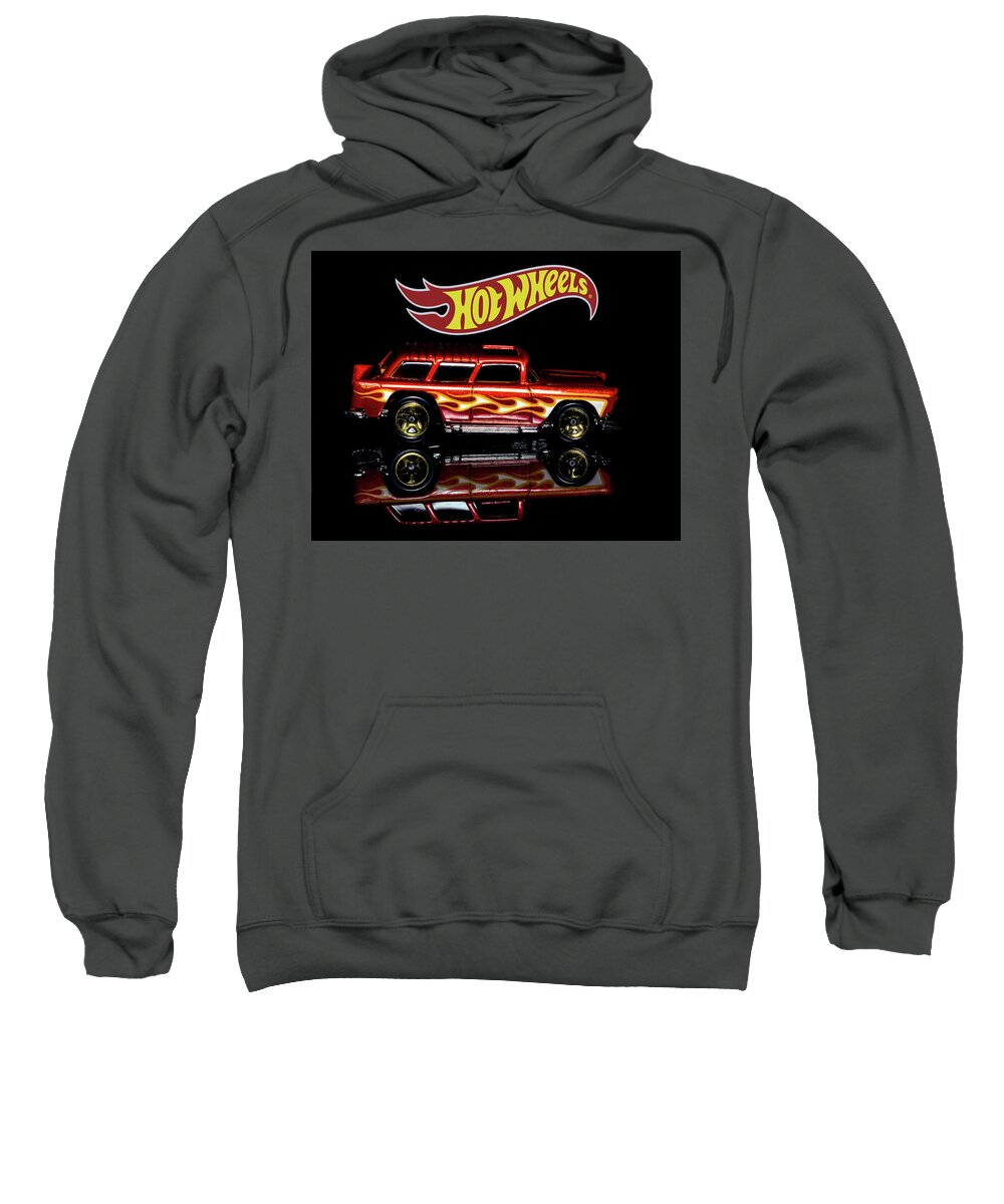 55 Chevy Nomad Sweatshirt featuring the photograph Hot Wheels '55 Chevy Nomad by James Sage