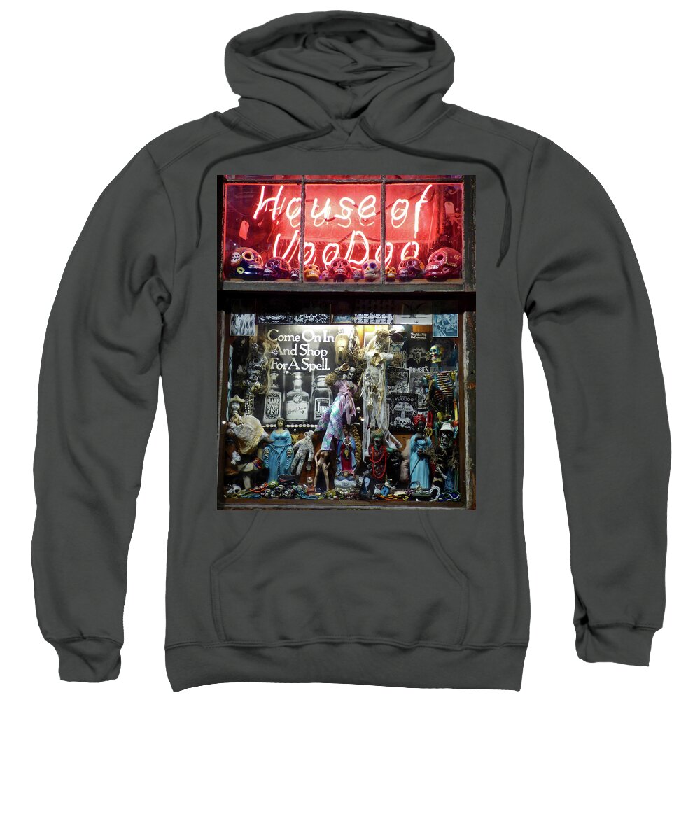 New Orleans Sweatshirt featuring the photograph House of VooDoo by Amelia Racca