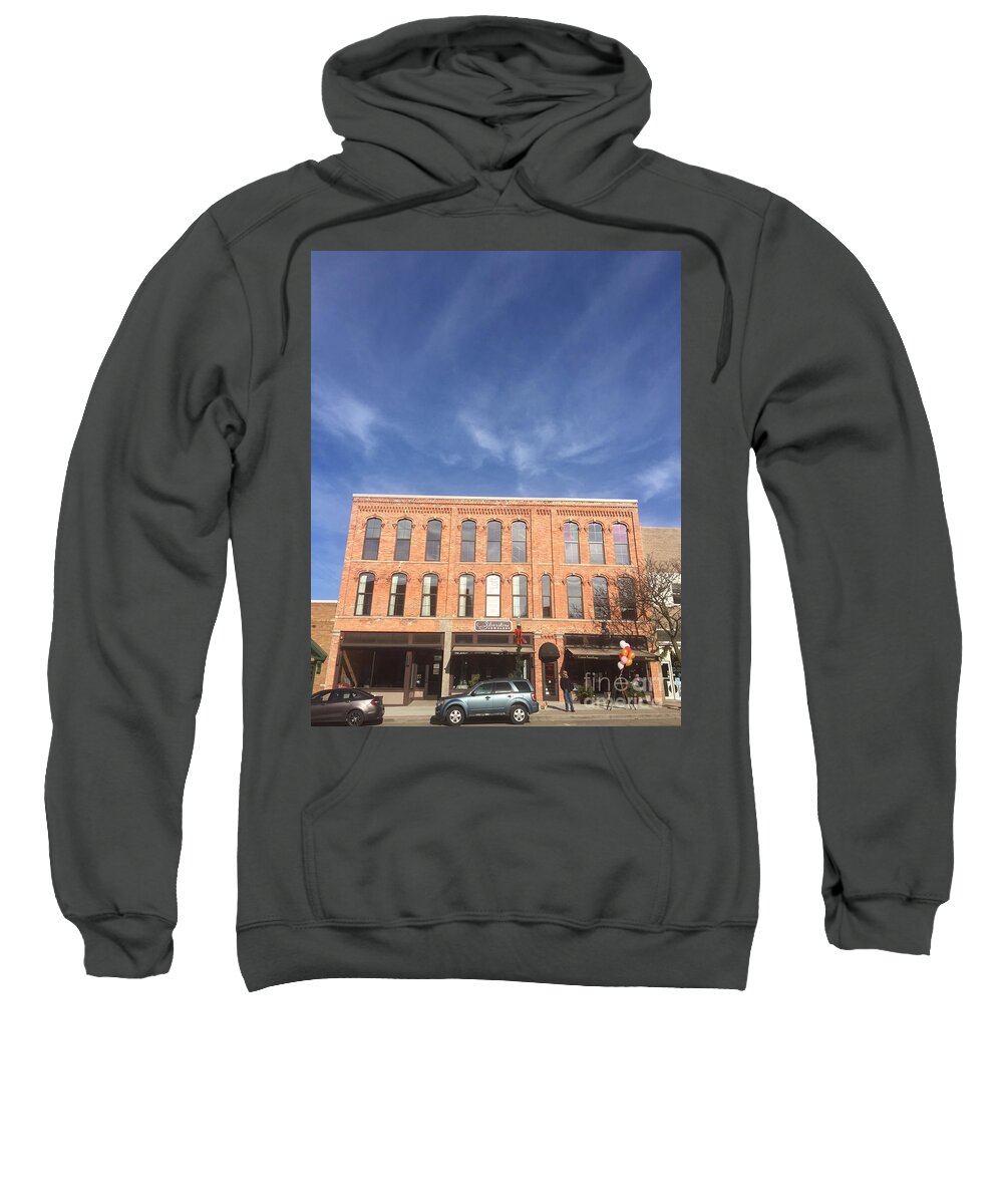 Howell Sweatshirt featuring the photograph Howell Opera House by Joseph Yarbrough