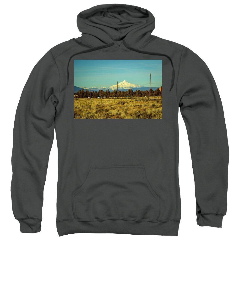 Scenic Byway Sweatshirt featuring the photograph Hwy 20, Sisters, Oregon by Aashish Vaidya