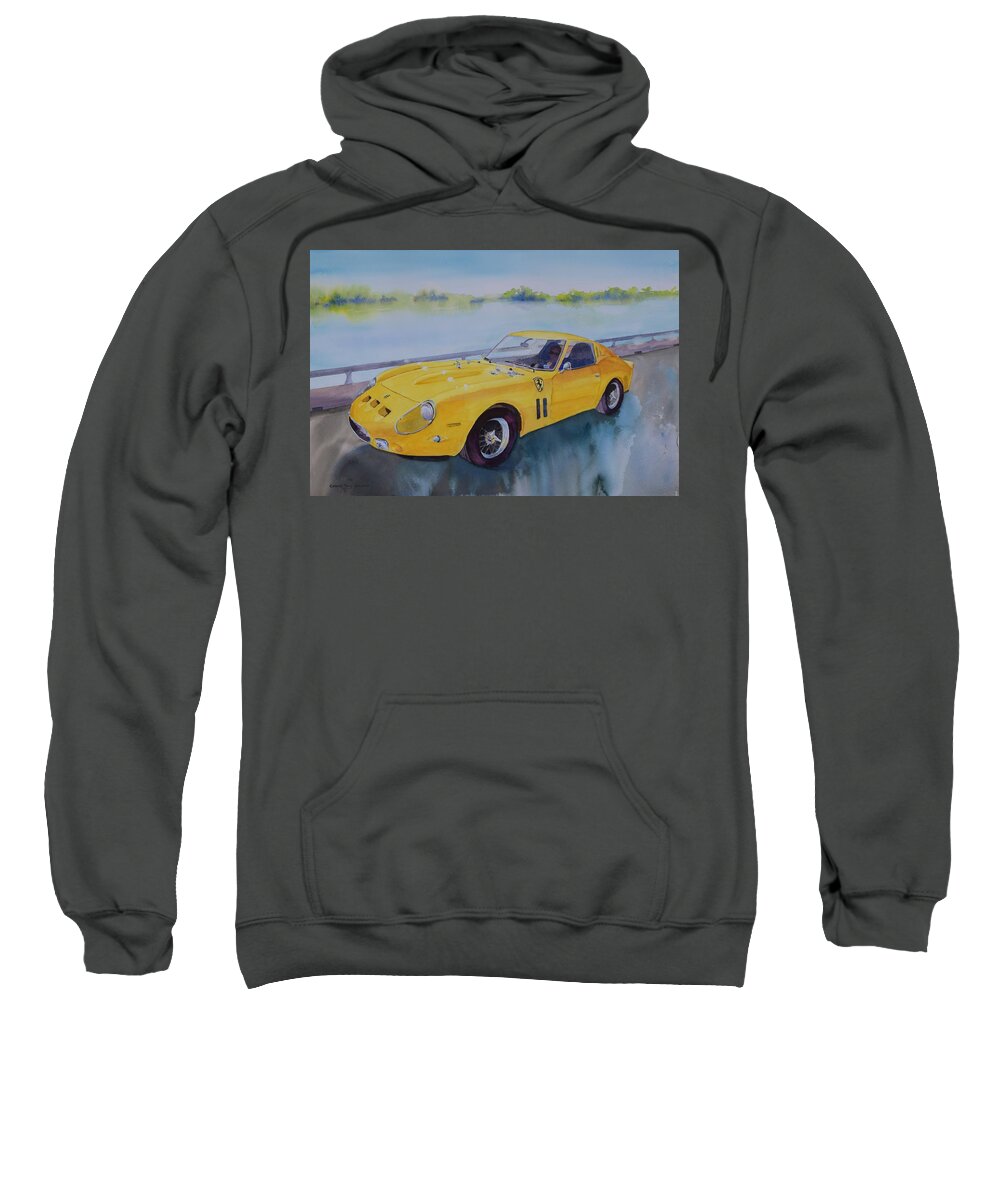 Ferrari Sweatshirt featuring the painting I Wish by Celene Terry