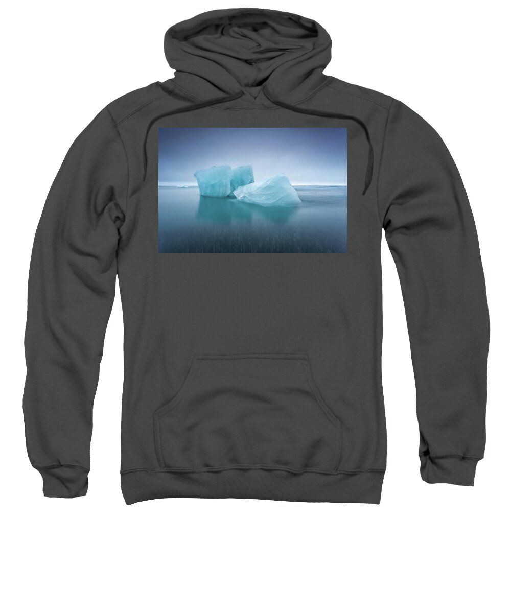 Iceland Sweatshirt featuring the photograph Icebergs by Jorge Maia