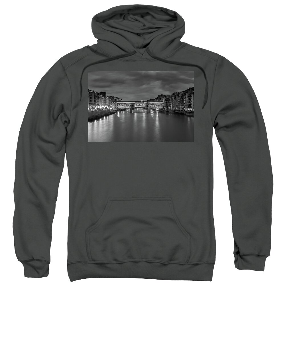 Ponte Vecchio Sweatshirt featuring the photograph Il ponte notte by John Angelo Lattanzio