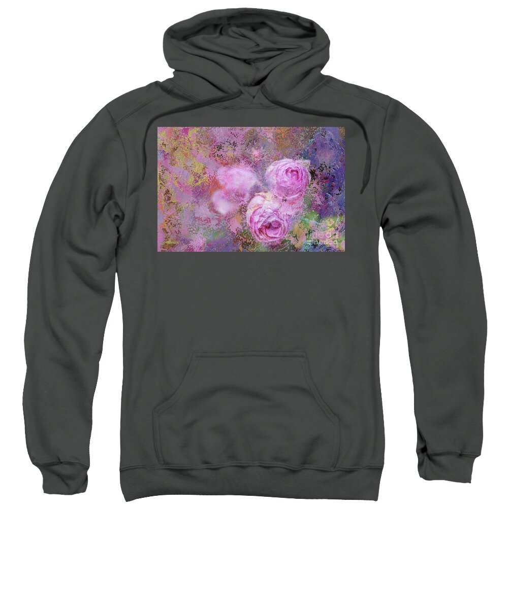 Roses Sweatshirt featuring the photograph Impressionnist Roses by Eva Lechner