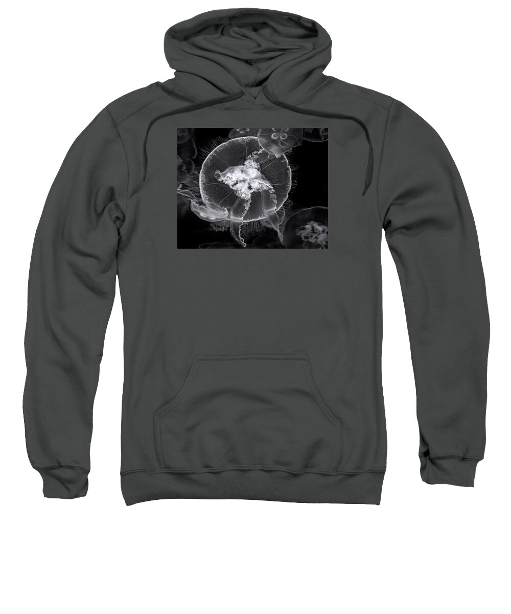 Art Sweatshirt featuring the photograph Incoming bw by Denise Dube
