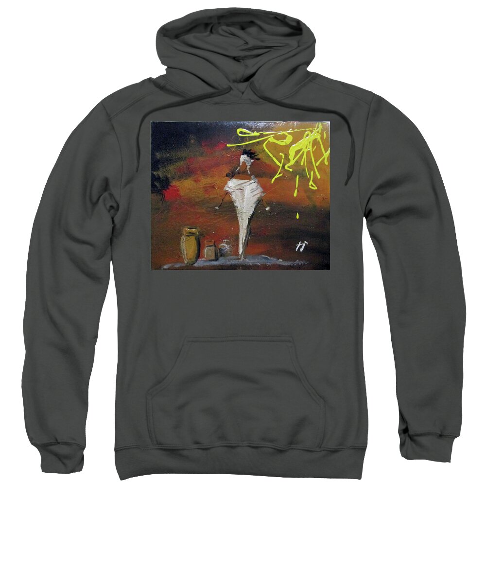 African Art For Sale Sweatshirt featuring the painting Inicios by Carlos Paredes Grogan